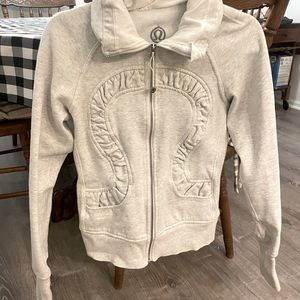White Lululemon warmup jacket